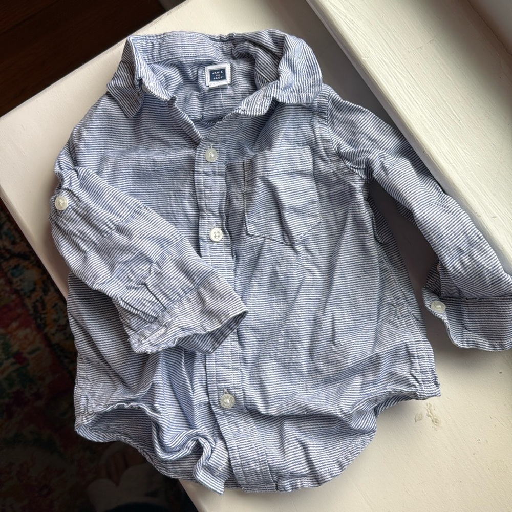 Janie and jack 6-12 months NWT button down shirt